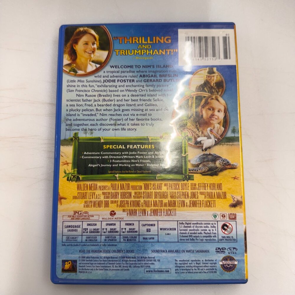 Nim's Island [DVD] Disc Tested, Working - Picture 2 of 3